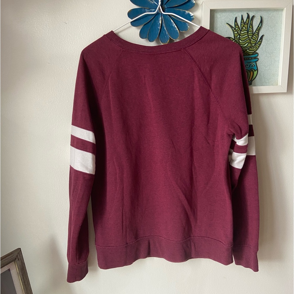 Old Navy Women’s Burgundy Peace Sign Sweatshirt Size Small - Picture 6 of 7